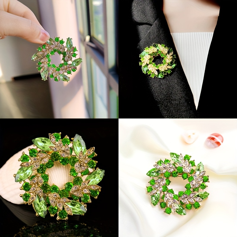 Colorful Round Brooch, Elegant Pin for Dresses and Sweaters